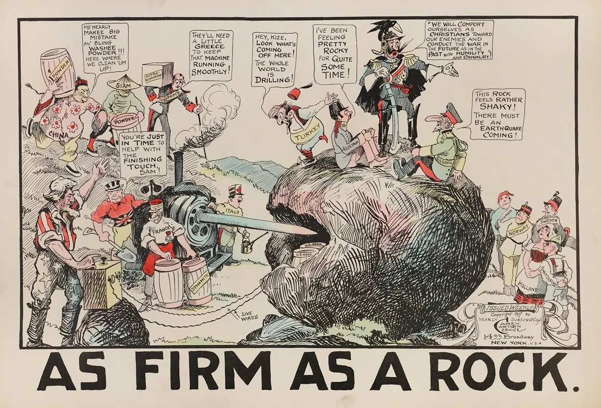 As Firm As A Rock Wall Art by Carey Cartoon Service - High-Resolution Digital Print