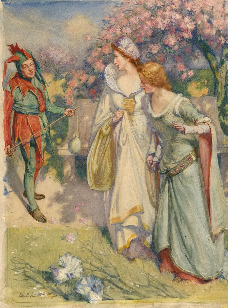 As You Like It Act 1 Scene 2 2 Wall Art by John E. Sutcliffe - High-Resolution Digital Print