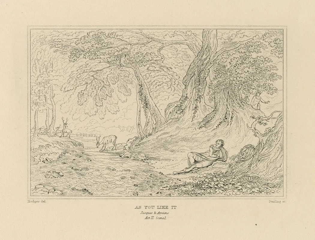 As You Like It Jacques Amiens Act Ii Scene 1 Wall Art by William Francis Starling - High-Resolution Digital Print