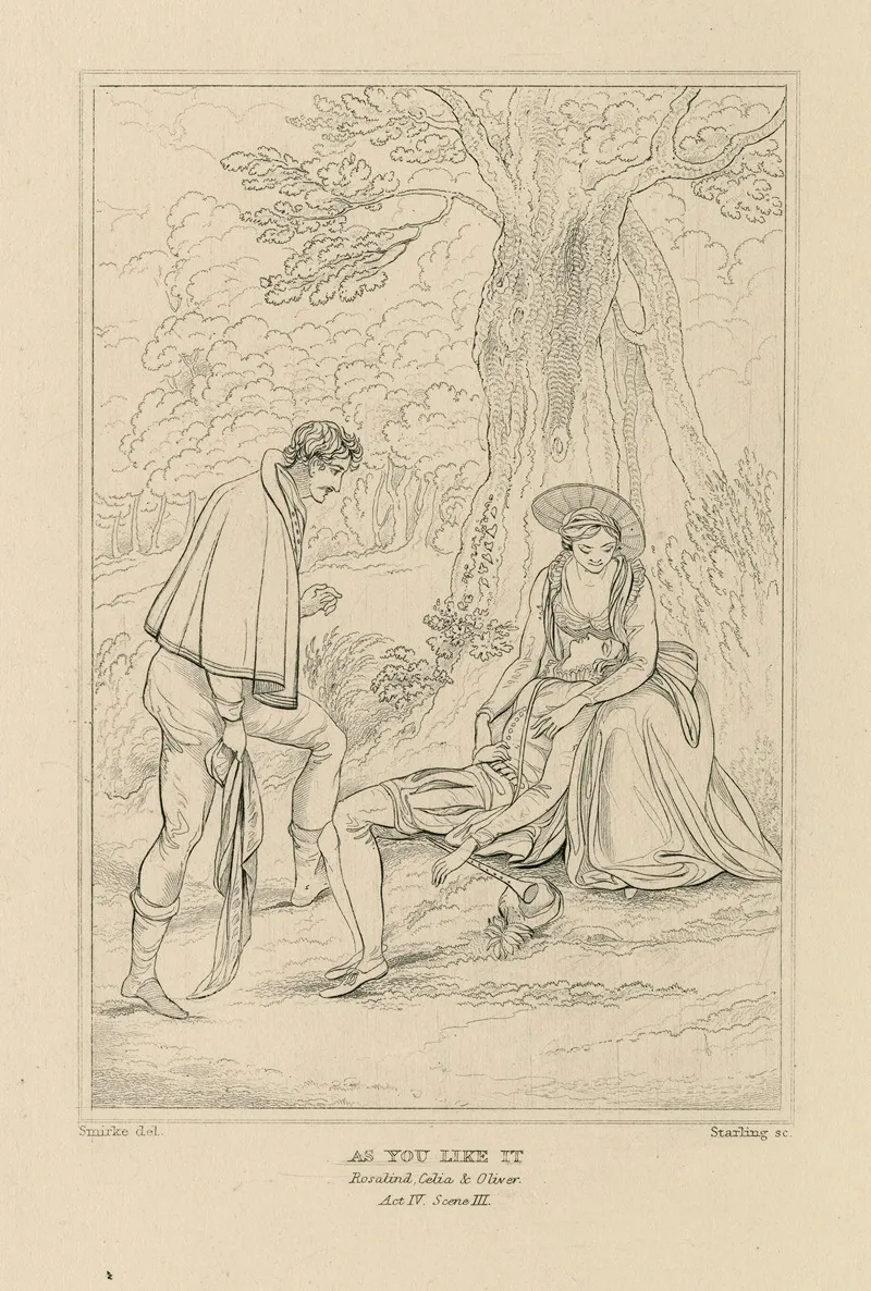 As You Like It Rosalind Celia Oliver Wall Art by William Francis Starling - High-Resolution Digital Print