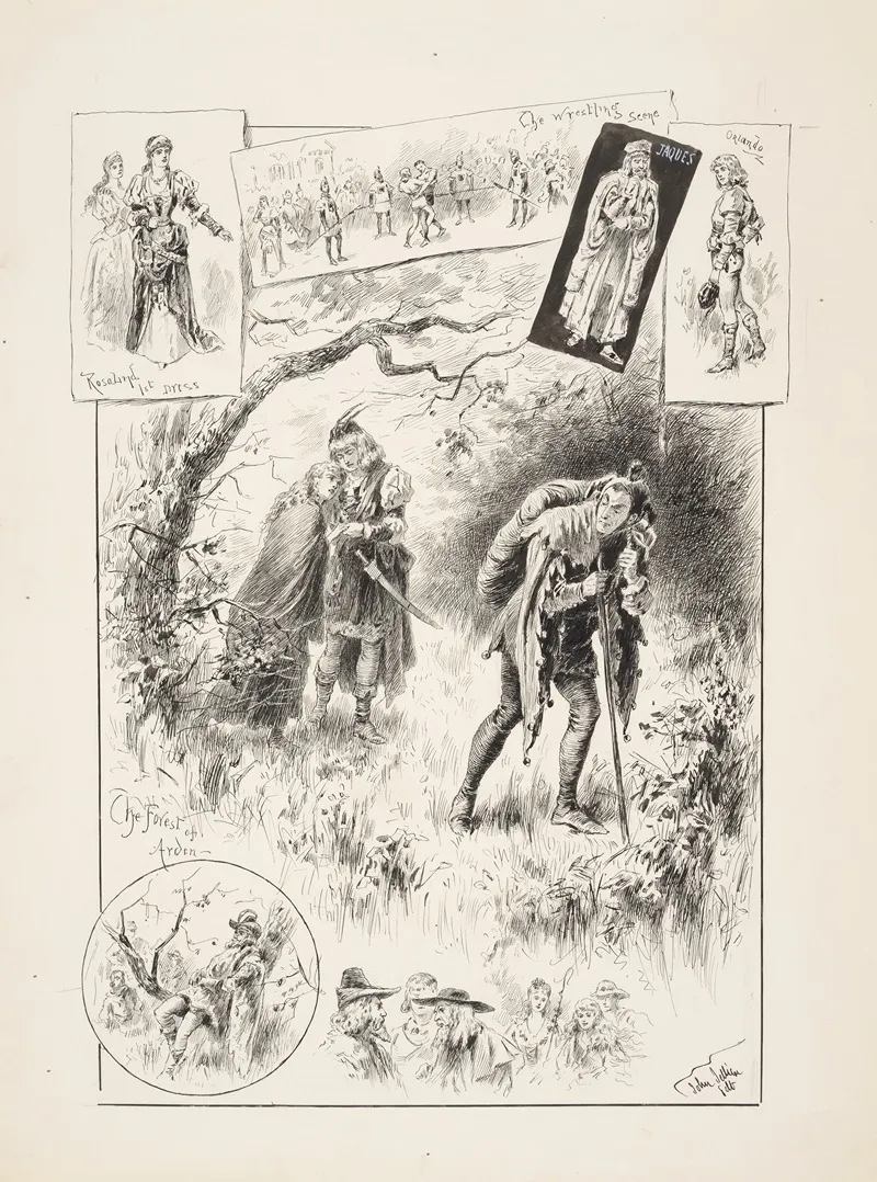 As You Like It St James Theatre March 8 1890 Wall Art by John Jellicoe - High-Resolution Digital Print