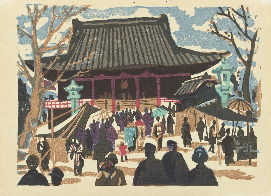 Asakusa Kanno Temple Wall Art by Saitô Kiyoshi - High-Resolution Digital Print