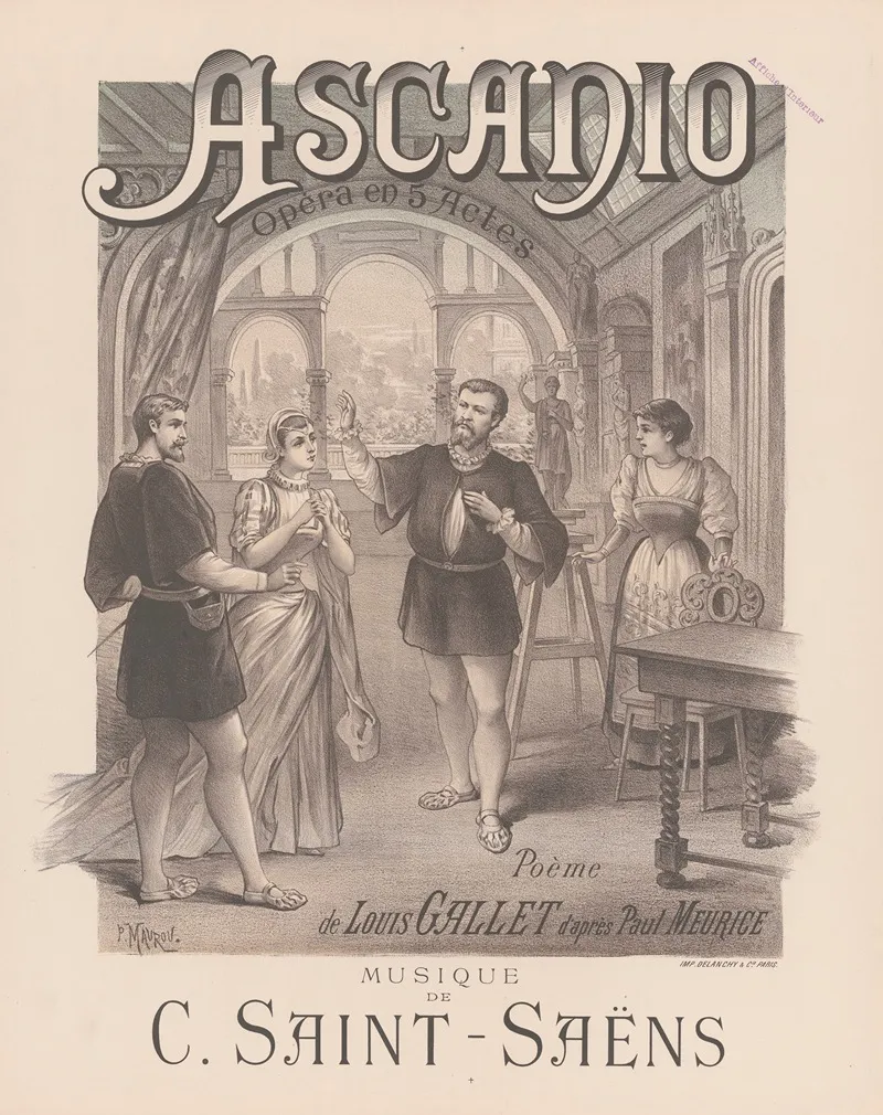 Ascanio Opera En 5 Actes Wall Art by Paul Maurou - High-Resolution Digital Print