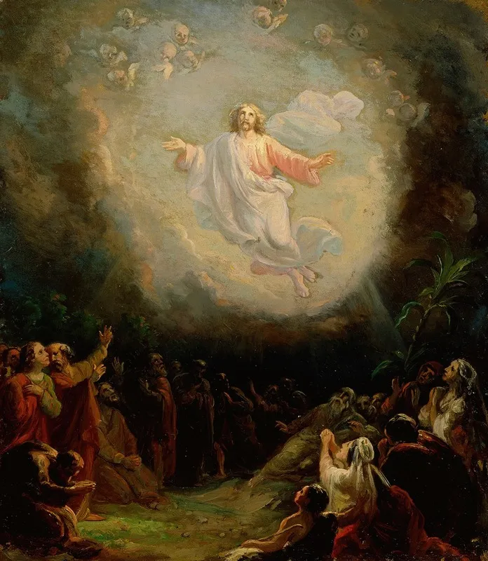 Ascension Of Christ Sketch On The Altarpiece Of Lemland Wall Art by Robert Wilhelm Ekman - High-Resolution Digital Print
