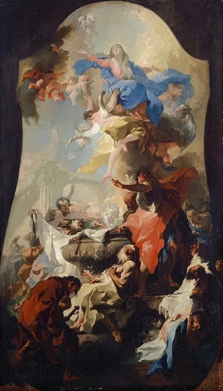 Ascension Of The Virgin Wall Art by Franz Anton Maulbertsch - High-Resolution Digital Print