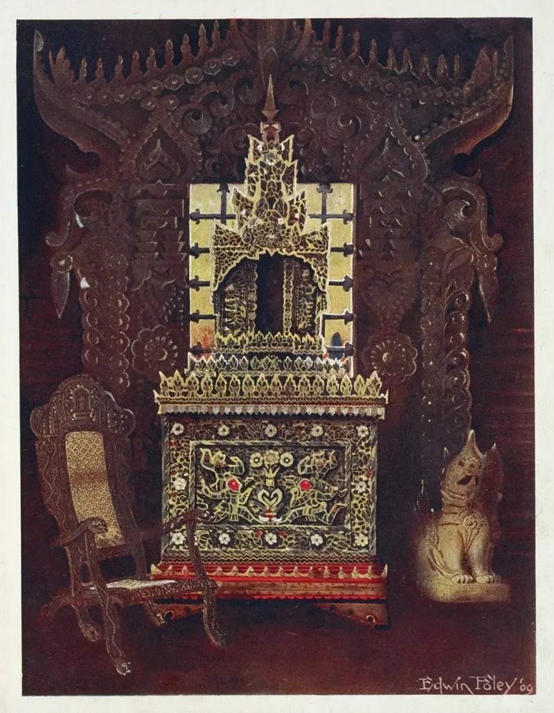 Asiatic Furniture From The Collection Of Lord Curzon Of Kedleston Wall Art by Edwin Foley - High-Resolution Digital Print