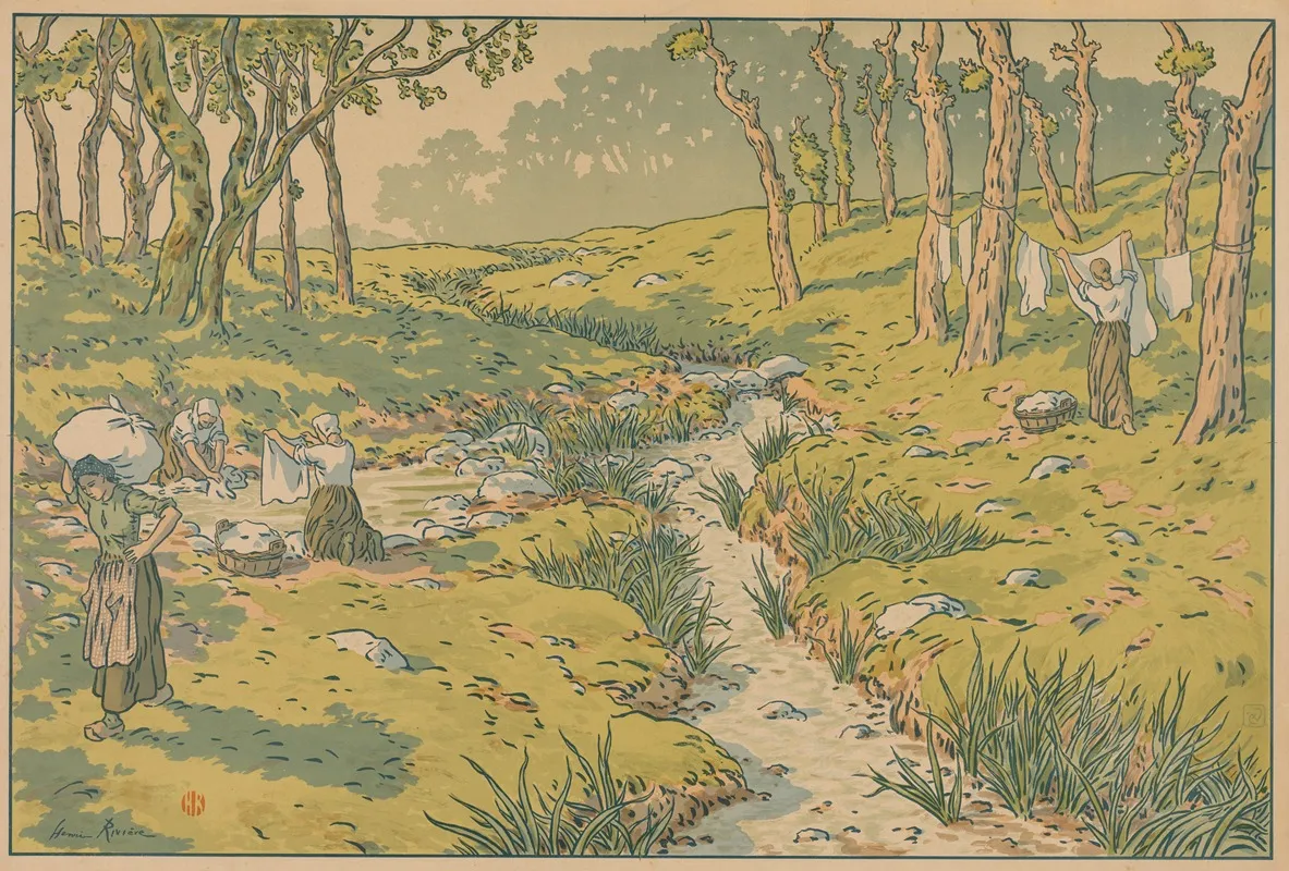 Aspects Of Nature The Stream Wall Art by Henri Rivière - High-Resolution Digital Print