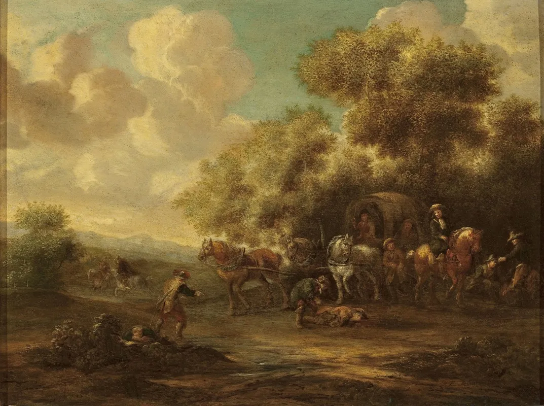 Assault On Travellers 2 Wall Art by Eise Aetes Ruytenbach - High-Resolution Digital Print