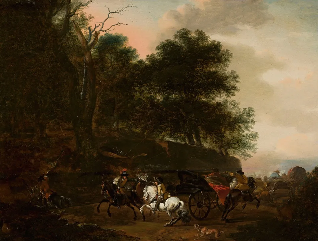Assault On Travellers 3 Wall Art by August Querfurt - High-Resolution Digital Print
