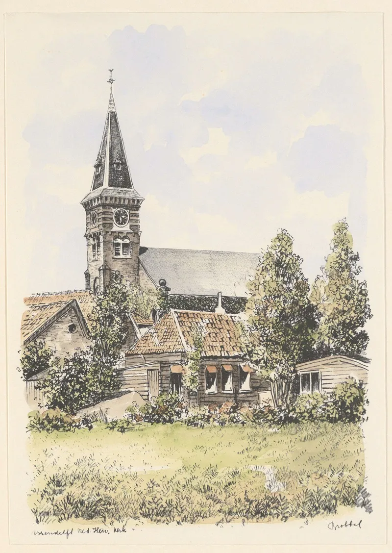 Assendelft Ned Herv Kerk Wall Art by Bob Brobbel - High-Resolution Digital Print