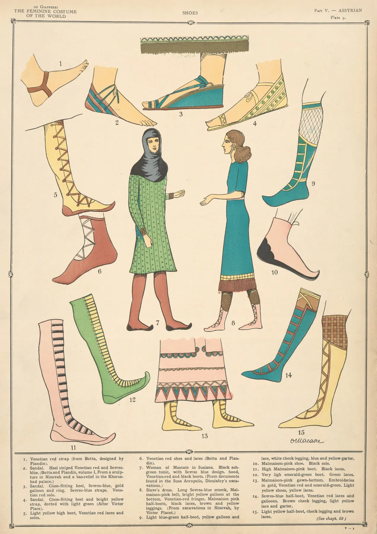 Assyrian Shoes Wall Art by Paul Louis de Giafferri - High-Resolution Digital Print