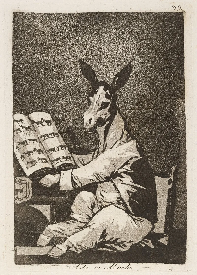 Asta Su Abuelo And So Was His Grandfather Wall Art by Francisco de Goya - High-Resolution Digital Print