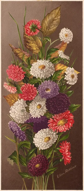 Asters Wall Art by Ellen Robbins - High-Resolution Digital Print