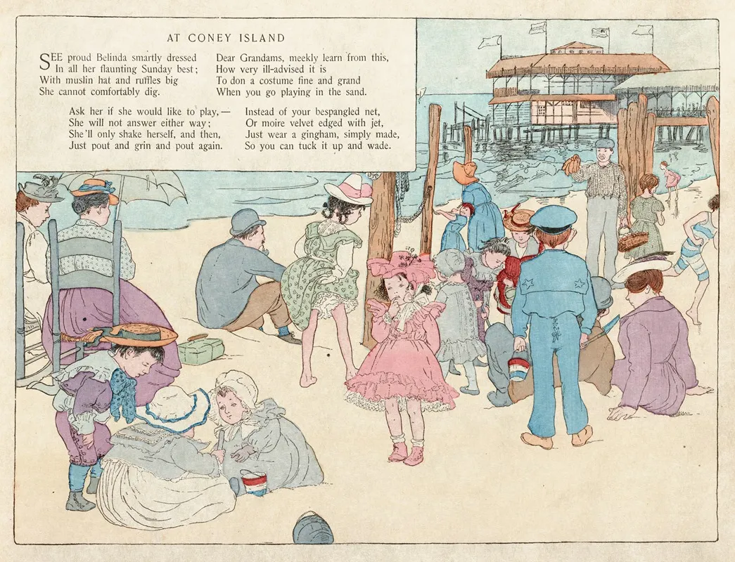 At Coney Island Wall Art by Ethel Mars - High-Resolution Digital Print