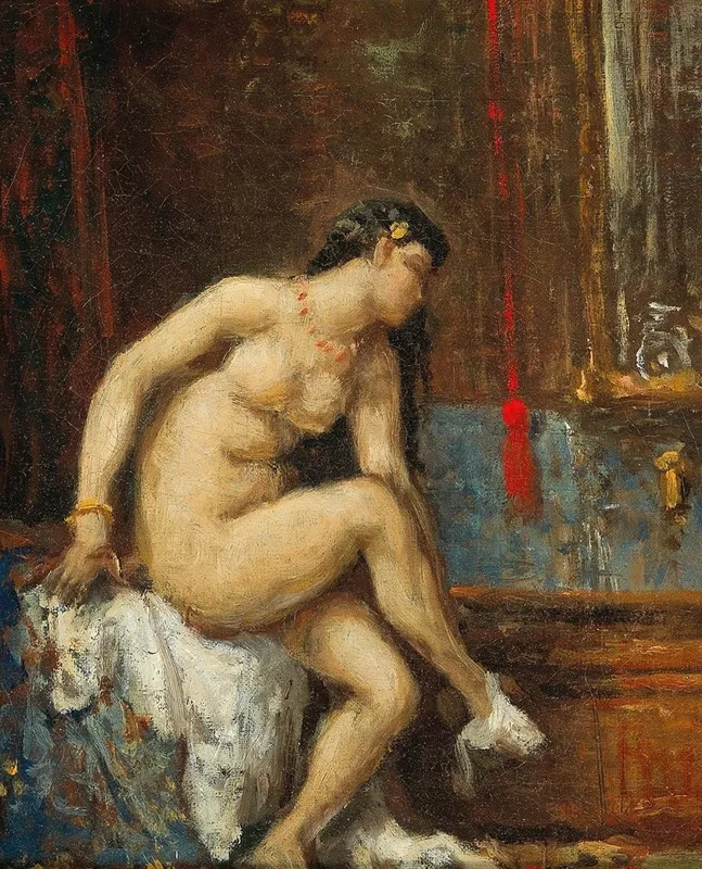 At Her Toilette 2 Wall Art by Théodore Chassériau - High-Resolution Digital Print