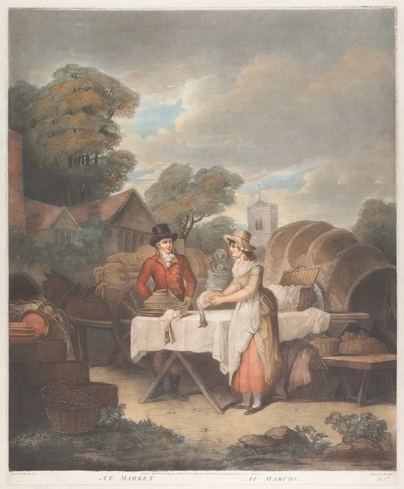 At Market After Francis Wheatley Wall Art by William T. Annis - High-Resolution Digital Print