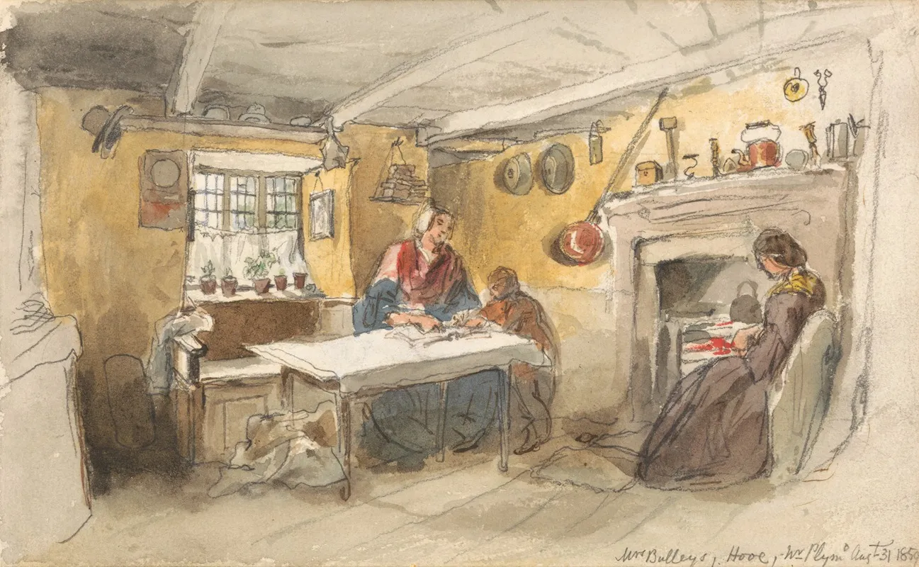 At Mrs Bulleys Hooe Near Plymouth Wall Art by Henry Perlee Parker - High-Resolution Digital Print