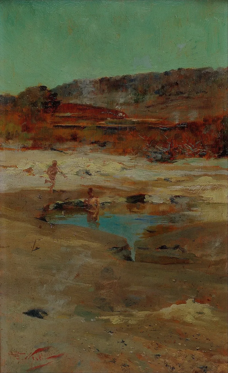 At Rotorua Wall Art by Girolamo Nerli - High-Resolution Digital Print