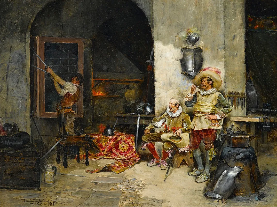 At The Armourers Wall Art by Domingo Muñoz y Cuesta - High-Resolution Digital Print