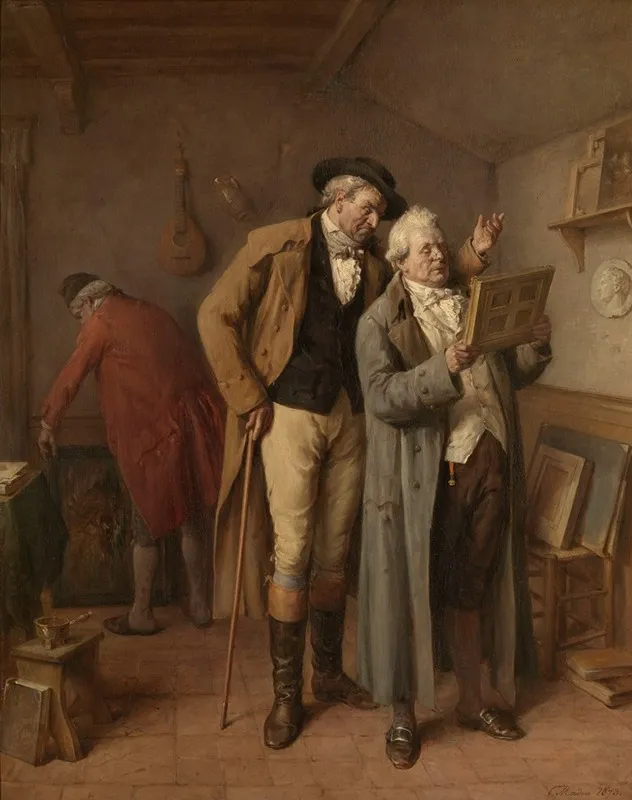 At The Art Dealer Wall Art by Jean-Baptiste Madou - High-Resolution Digital Print