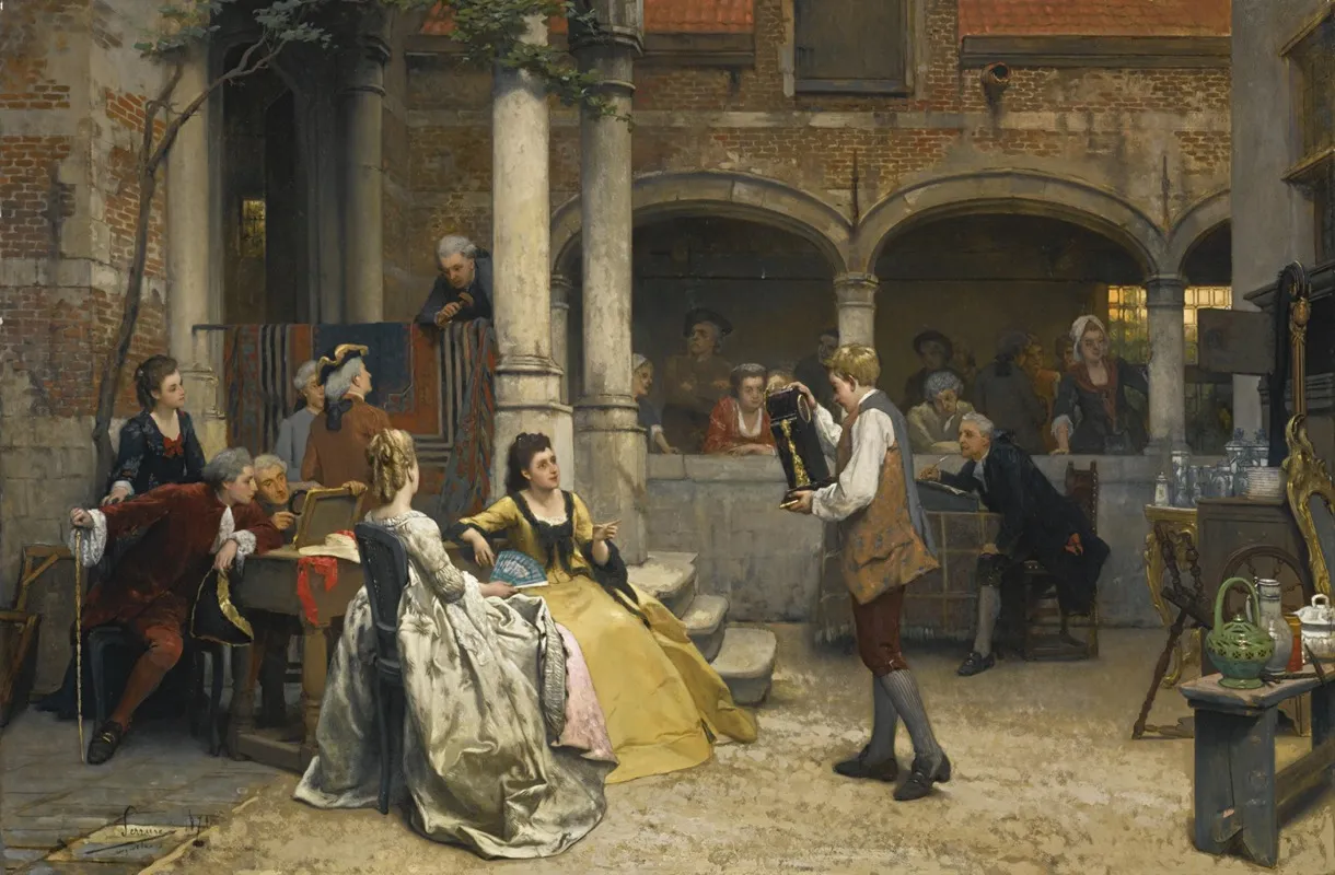 At The Auction 2 Wall Art by Auguste Serrure - High-Resolution Digital Print