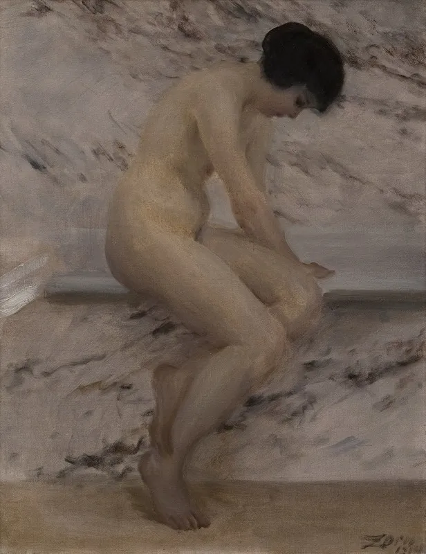 At The Bathtub Wall Art by Anders Zorn - High-Resolution Digital Print