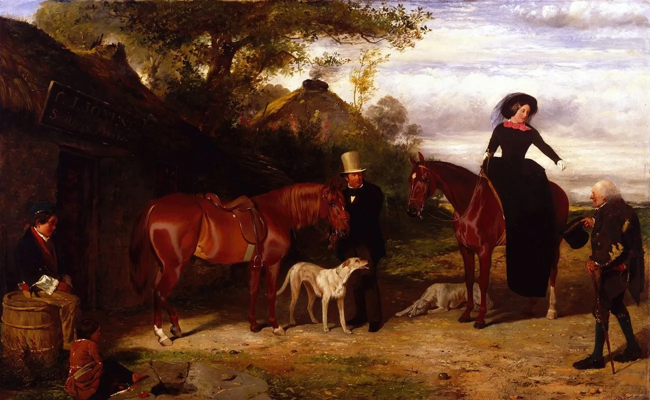 At The Blacksmiths Shop Wall Art by Friedrich Wilhelm Keyl - High-Resolution Digital Print
