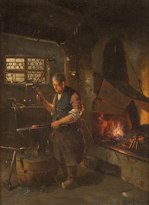 At The Blacksmiths Wall Art by Anders Olsson Montan - High-Resolution Digital Print