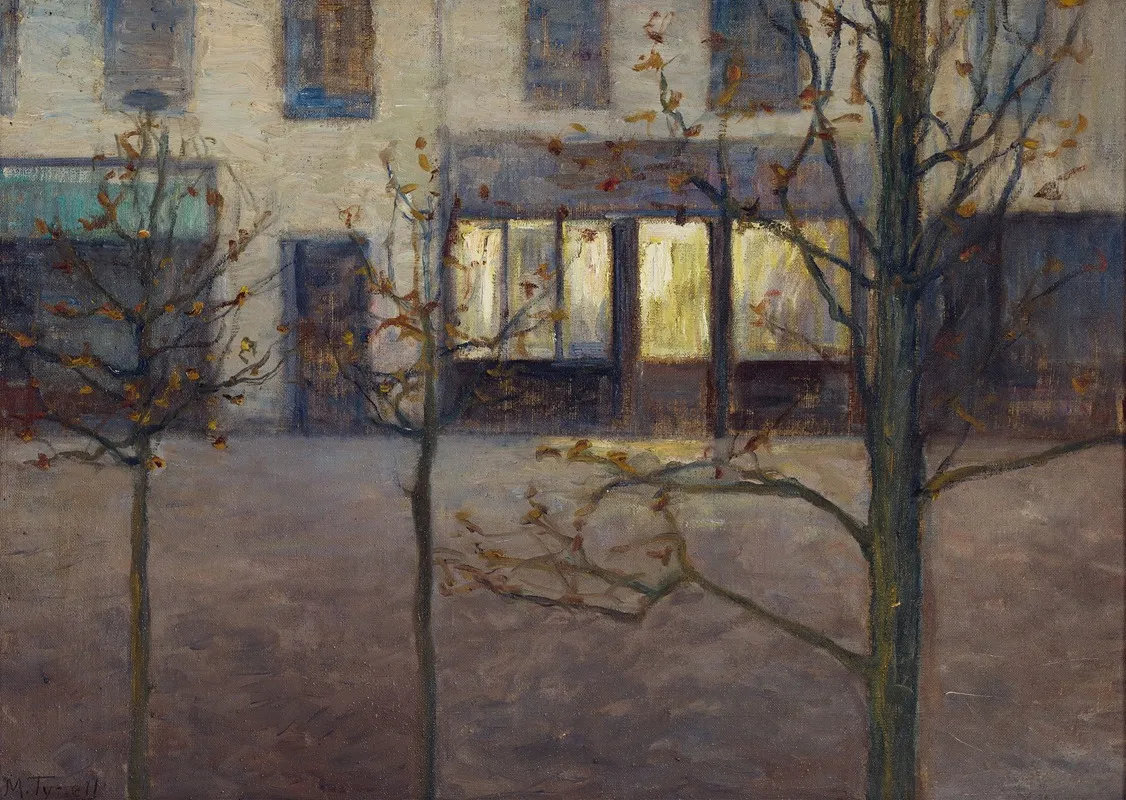 At The Cafe Morning In Paris Wall Art by Märtha Tynell - High-Resolution Digital Print