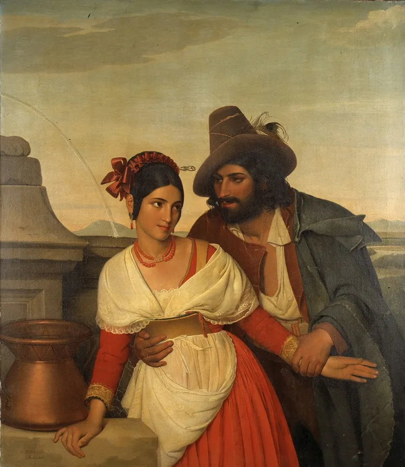 At The Fountain 8 Wall Art by Adolphe Bernard - High-Resolution Digital Print