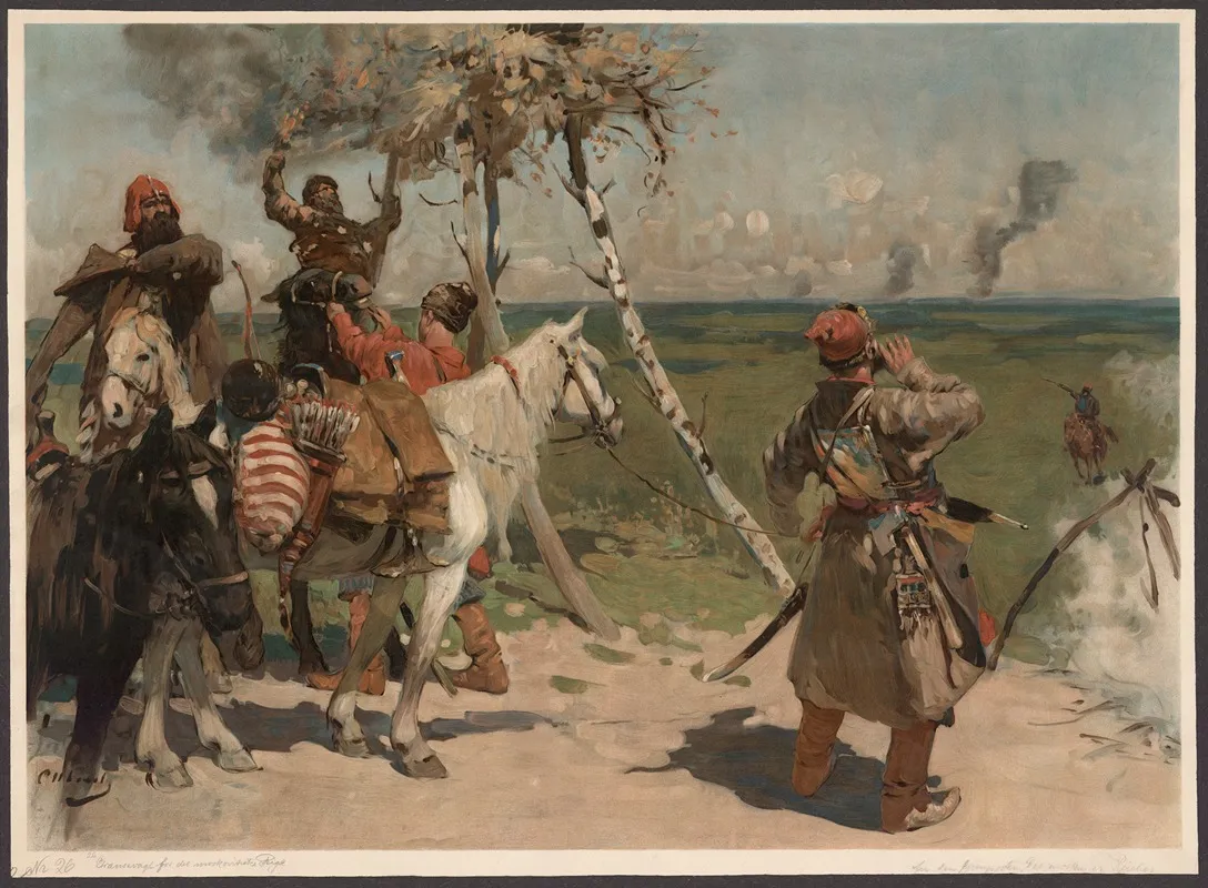 At The Guarding Border Of The Moscow State Wall Art by Sergey Ivanov - High-Resolution Digital Print