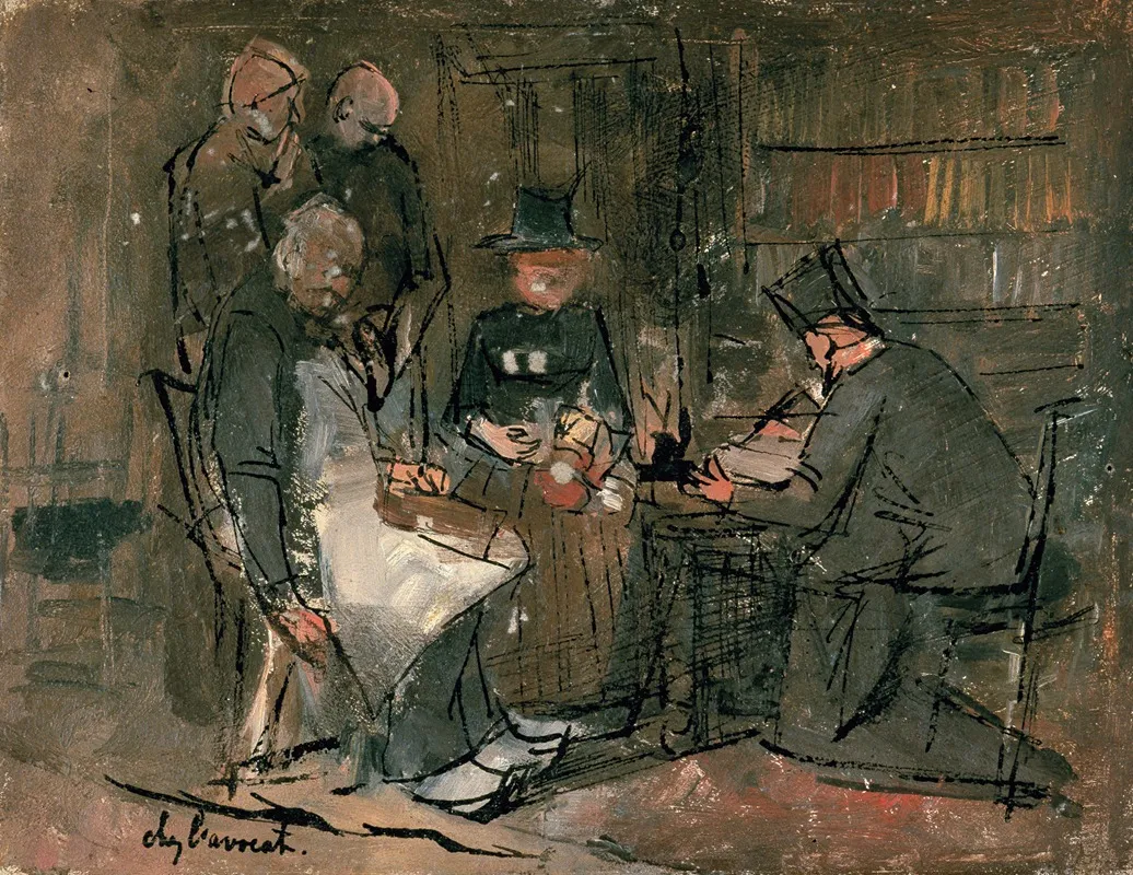 At The Lawyers Office Study Wall Art by Jan Toorop - High-Resolution Digital Print