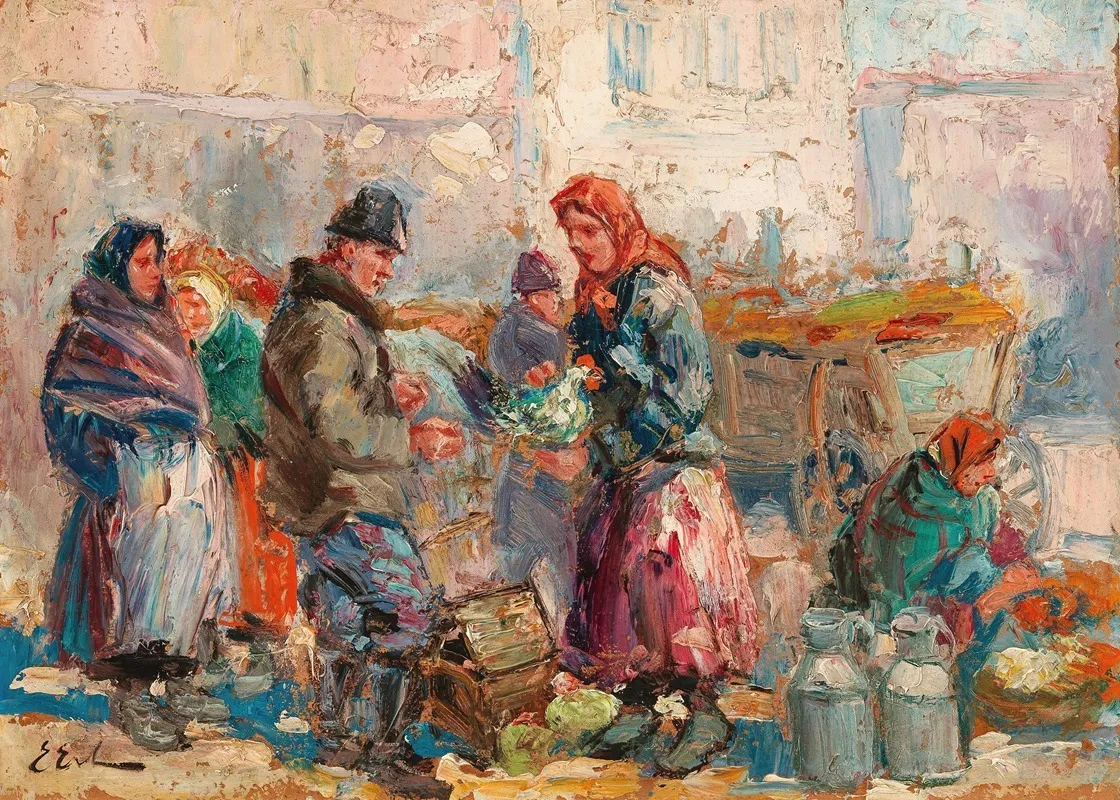 At The Market 5 Wall Art by Erno Erb - High-Resolution Digital Print
