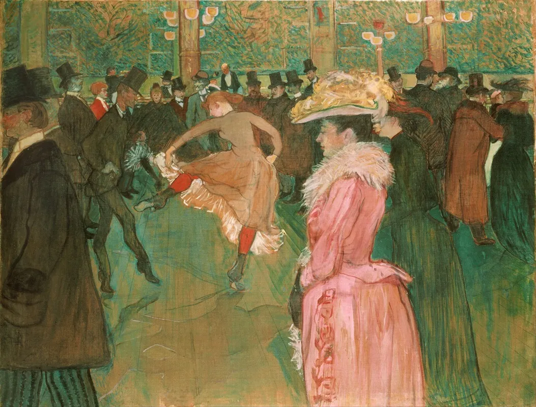 At The Moulin Rouge The Dance Wall Art by Henri de Toulouse-Lautrec - High-Resolution Digital Print