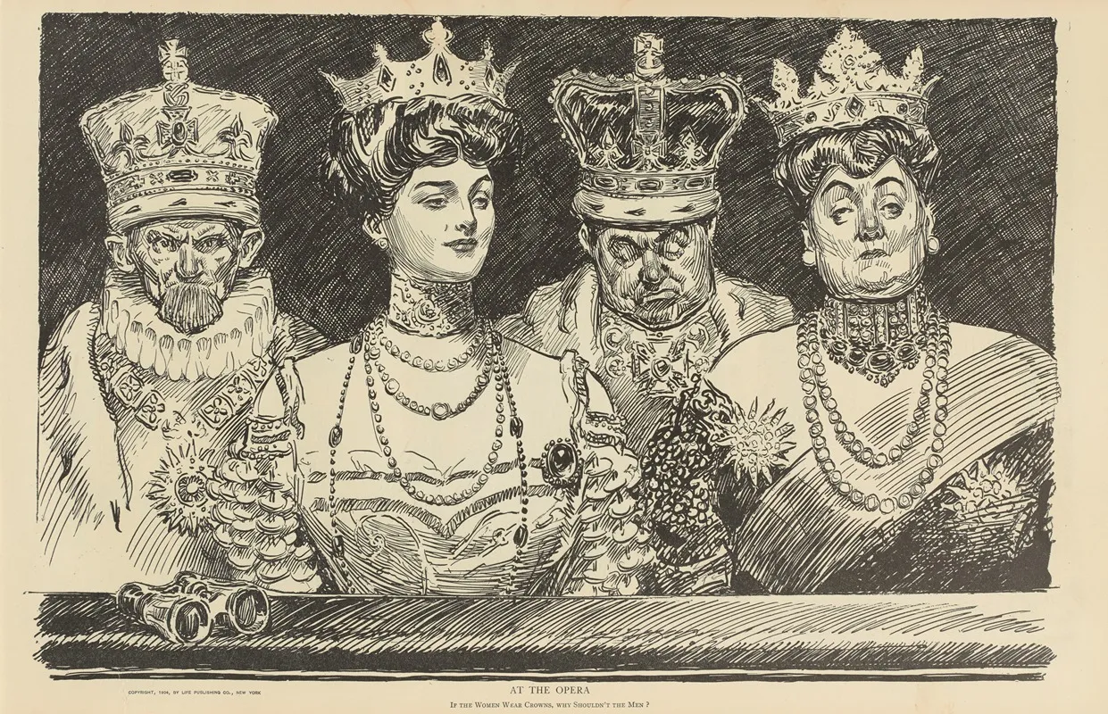 At The Opera 7 Wall Art by Charles Dana Gibson - High-Resolution Digital Print