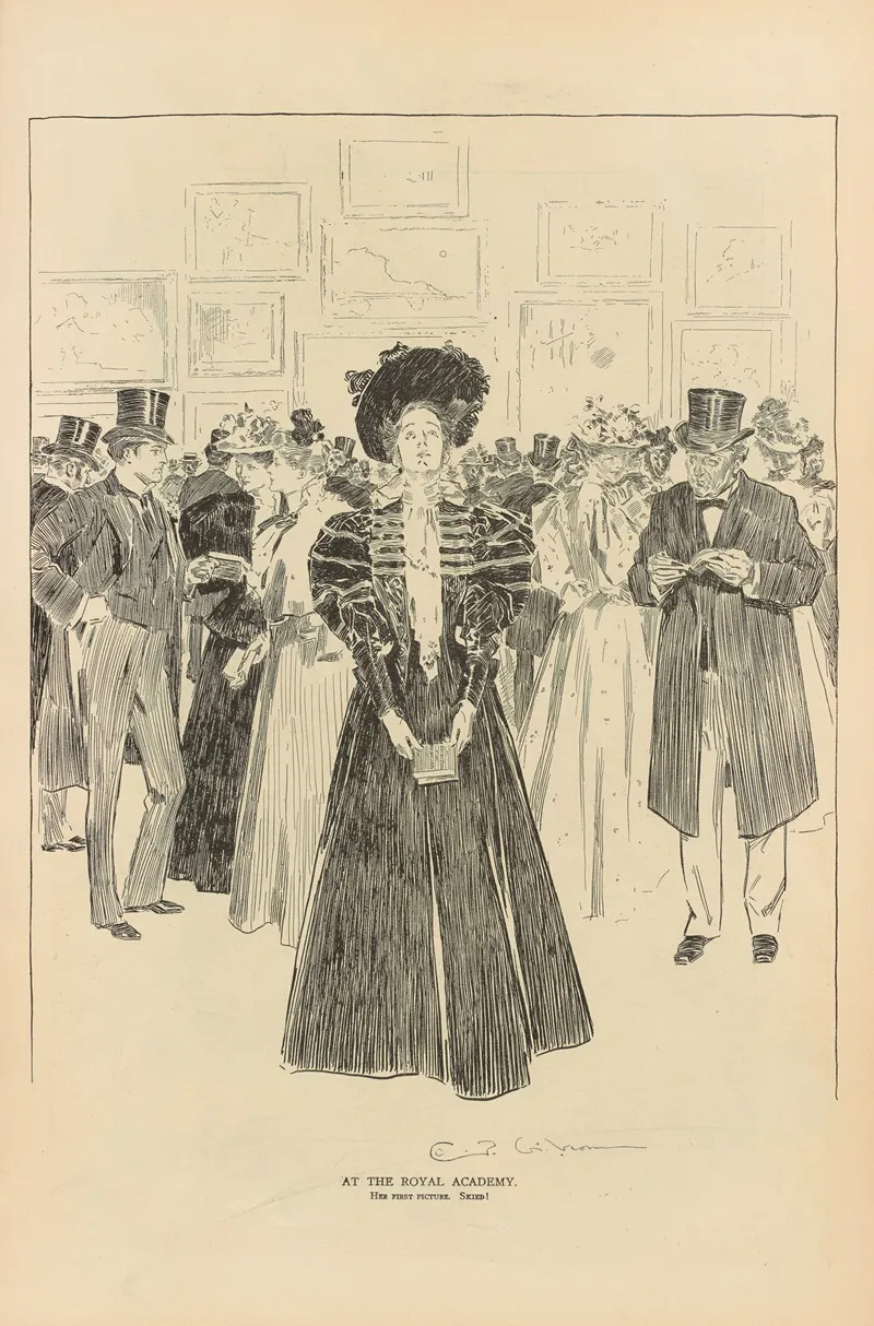 At The Royal Academy 2 Wall Art by Charles Dana Gibson - High-Resolution Digital Print