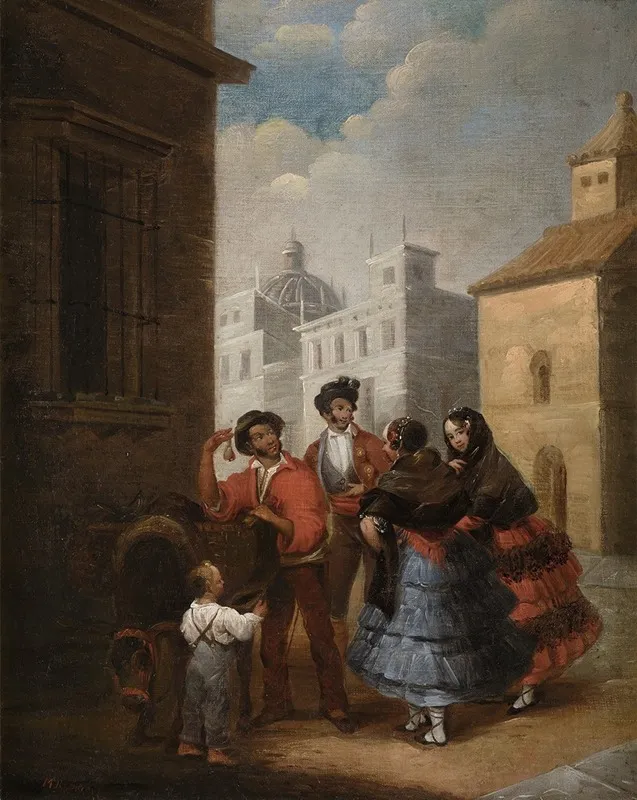 At The San Isidro Fair Wall Art by Manuel Rodríguez de Guzmán - High-Resolution Digital Print