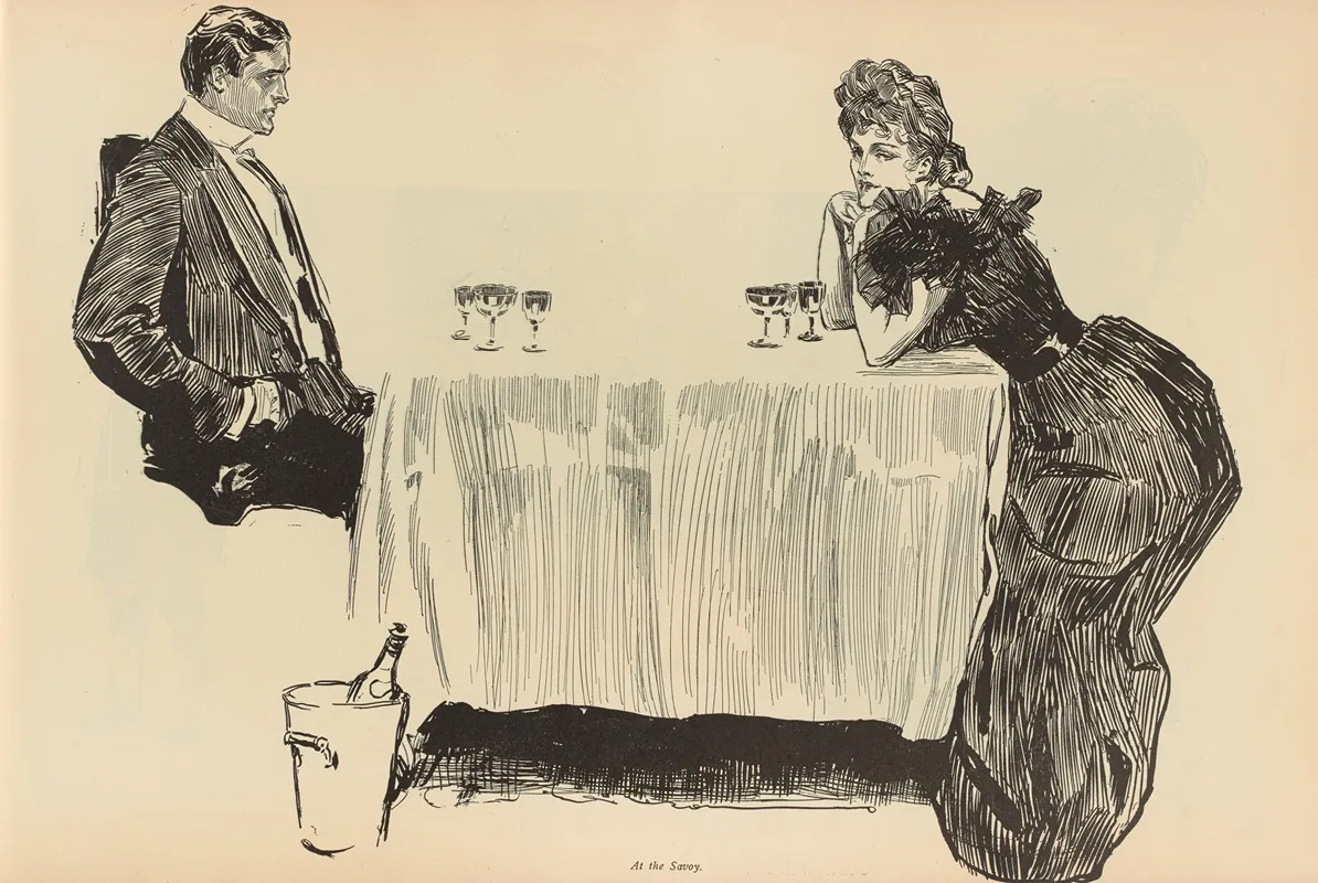At The Savoy 2 Wall Art by Charles Dana Gibson - High-Resolution Digital Print