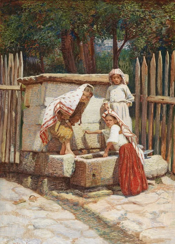 At The Well 3 Wall Art by Spiro Bocaric - High-Resolution Digital Print