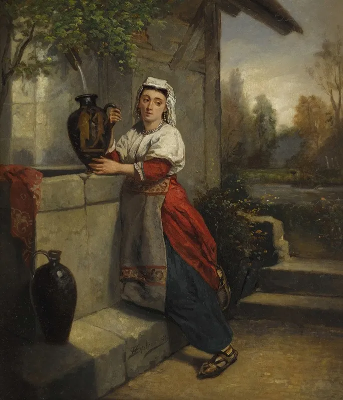 At The Well Wall Art by Continental School - High-Resolution Digital Print