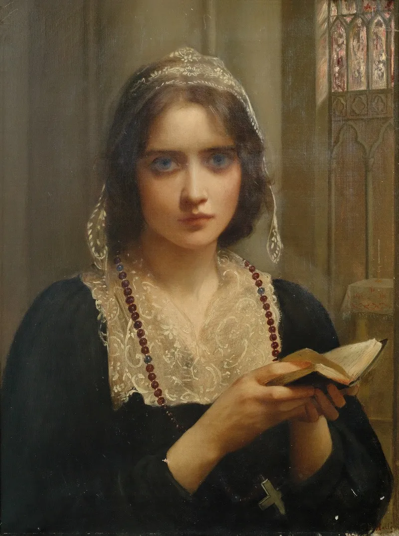 At Vespers Wall Art by Charles Edward Hallé - High-Resolution Digital Print