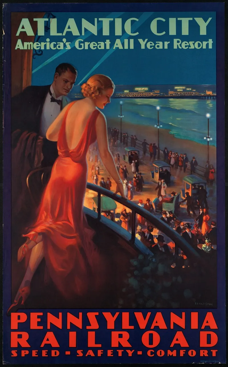 Atlantic City Americas Great All Year Resort Wall Art by Edward Mason Eggleston - High-Resolution Digital Print