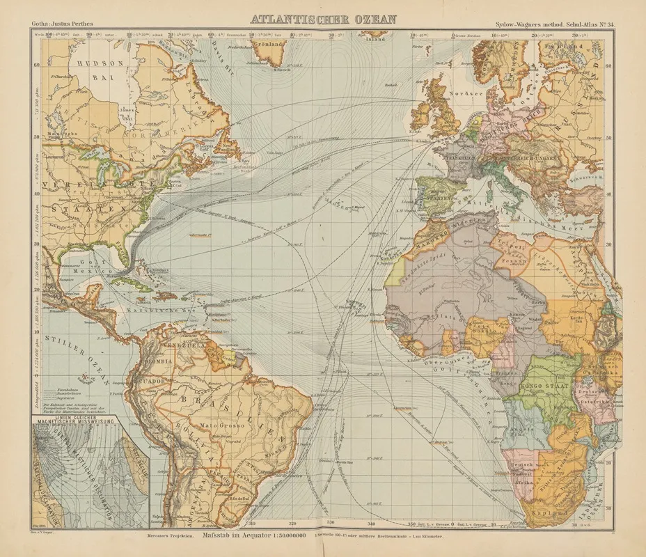 Atlantischer‎ ‎ozean Wall Art by Emil von Sydow - High-Resolution Digital Print