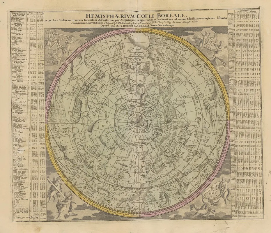 Atlas Coelestis Pl 16 Wall Art by Johann Gabriel Doppelmayr - High-Resolution Digital Print