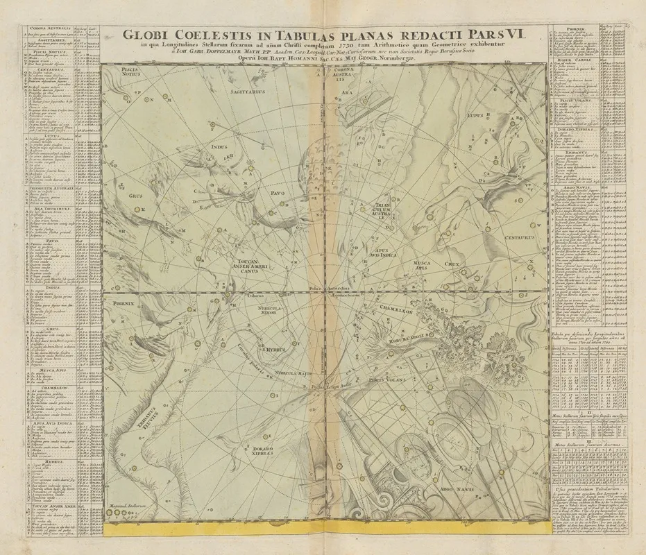 Atlas Coelestis Pl 25 Wall Art by Johann Gabriel Doppelmayr - High-Resolution Digital Print