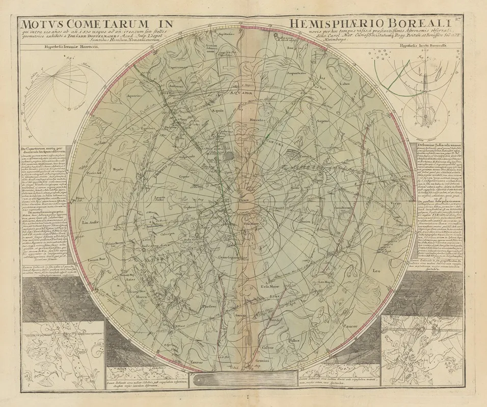 Atlas Coelestis Pl 27 Wall Art by Johann Gabriel Doppelmayr - High-Resolution Digital Print
