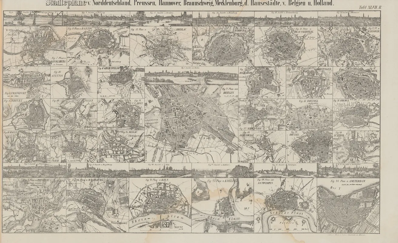 Atlas Der Abbildungen Pierers Universal Lexikon Pl 63 Wall Art by Heinrich August Pierer - High-Resolution Digital Print