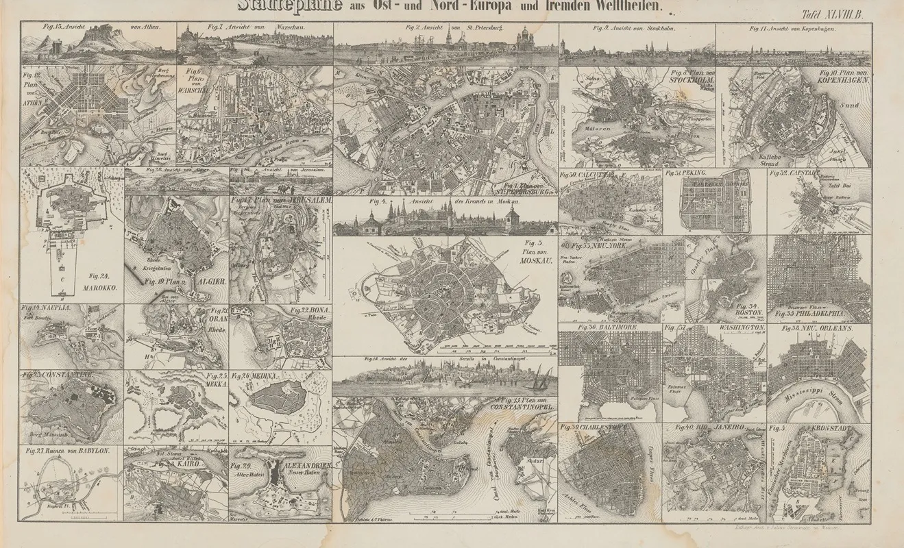 Atlas Der Abbildungen Pierers Universal Lexikon Pl 65 Wall Art by Heinrich August Pierer - High-Resolution Digital Print