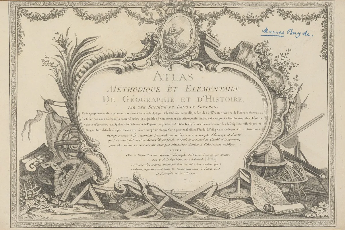 Atlas Methodique Et Elementaire De Geographie Et Dhistoire Titlepage Wall Art by Claude Buy de Mornas - High-Resolution Digital Print