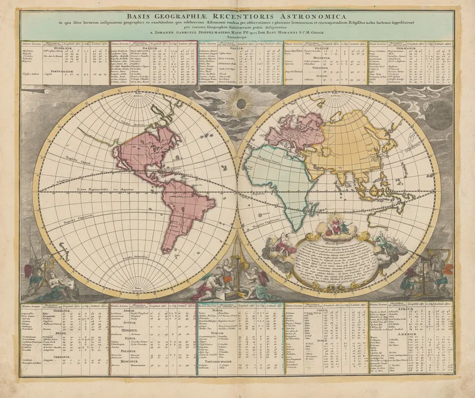 Atlas Nouveau Contenant Toutes Les Parties Su Monde Pl 004 Wall Art by Covens &amp; Mortier - High-Resolution Digital Print